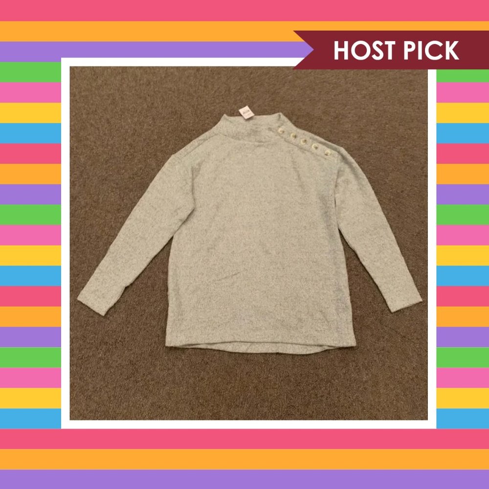 LOFT Shoulder Button Tunic Sweater (S) - NWT